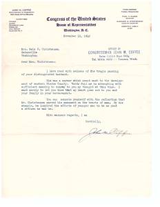Coffee Letter to Christensen, 1940