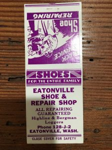 Eatonville shoe repair matchbook
