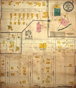 1914 Map of Eatonville - School