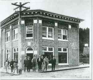 Eatonville Bank - you'll notice the sidewalks are in, but the road it still dirt. Eatonville Bank - you'll notice the sidewalks are in, but the road it still dirt.