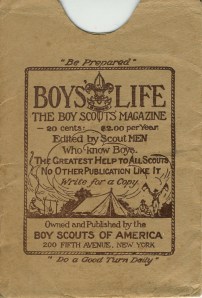 Boy's Life magazine cover, 1927