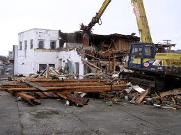 Photo taken by Bob Walter of building being demolished in 2011