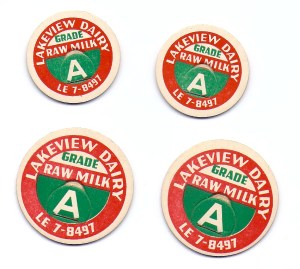 Lakeview Dairy bottle cap