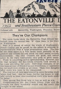 Eatonville B Class Champions - 1952