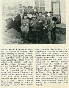 Kids on the back of the bull named General Funston Kids on the back of the bull named General Funston