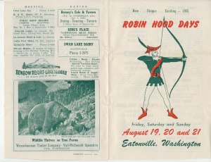 Robin Hood Days — 1955 brochure, pages 1 & 6