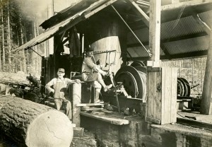 Early logging — check out those cables