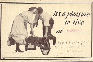 Early 1900 Kapowsin postcard (front)
