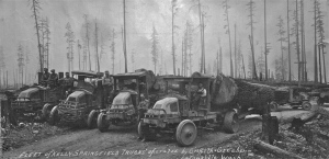 Griffith & Graeber's fleet of Kelly Trucks, early 20s