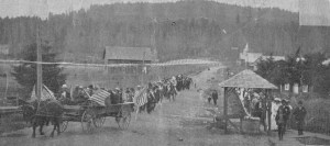Celebration of the 1st train to arrive in Eatonville, 1904