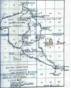 Map of Pioneer settlements & schools