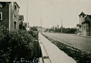 Mashell Ave. as sidewalks are poured