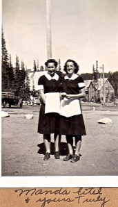 Madora and Manda Litel at Mt. Rainier (summer 1940)
