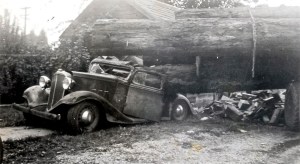 Logging truck accident - 1940s