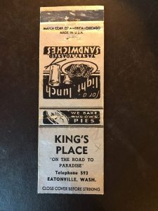 King's Place Matchbook 2