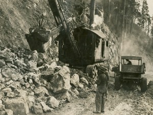 Moving Rock on Canyon Road, 1920