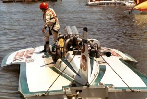 George Henley standing on the Lincoln Thrift around 1971