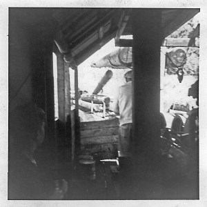 Martin Burwash watching the operation