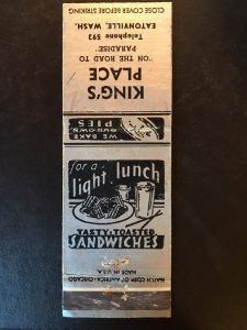 King's Place Matchbook 1
