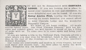 Canyada Lodge Ad (pg. 2)