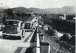 Crowds coming up Highway 7 to see the crash site Crowds coming up Highway 7 to see the crash site