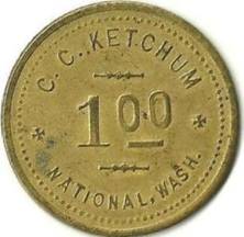 C.C. Ketchum Token from National (back)