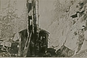 The iron used to move rock making Canyon Road, 1920
