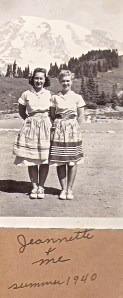 Madora Dawkins and Jeannette at Mt. Rainier (1940)