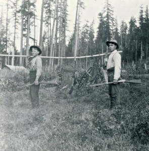 Alder trappers — Charlie Boettcher on the right