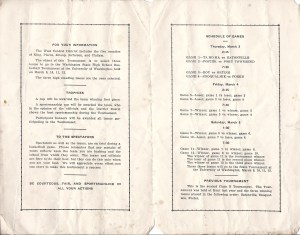 Second Annual BB Tournament Program, page #2