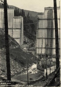 Construction of Alder Dam, 1944