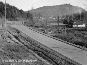 1943 railroad relocation in Elbe 