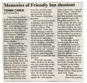 Memories of Friendly Inn Shootout, by Pat Hamilton