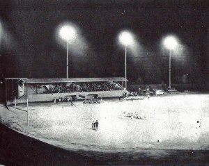 Football game 1957 - lit field Football game 1957 - lit field