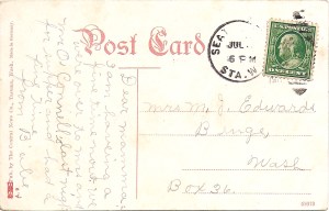 1909 Ohop Valley Postcard (back side)