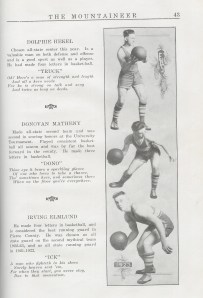 1923 BB players, Dolphie Hekel, Donovan Matheny & Irving Elmlund